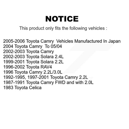 Sabot de frein à tambour arrière pour Toyota Camry RAV4 Solara Celica NB-528B