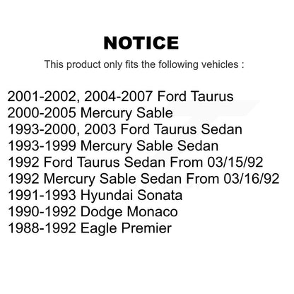 Sabot de frein à tambour arrière, pour Ford Taurus Mercury Sable Eagle Premier Hyundai Sonata