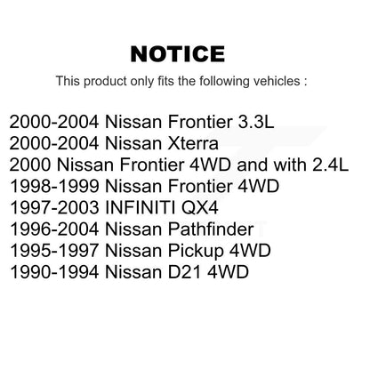 Sabot de frein à tambour arrière pour Nissan Pathfinder Xterra Frontier INFINITI QX4 D21