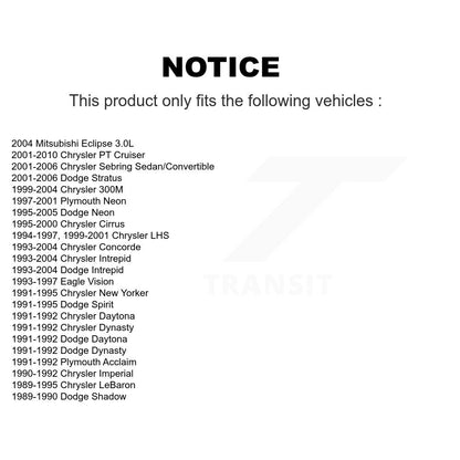 Sabot de frein de stationnement arrière, pour Chrysler PT Cruiser Sebring Dodge Neon Intrepid 300