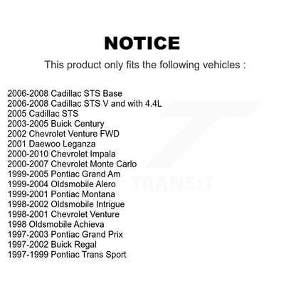 Sabot de frein de stationnement arrière, pour Chevrolet Impala Pontiac Grand Am Oldsmobile Buick