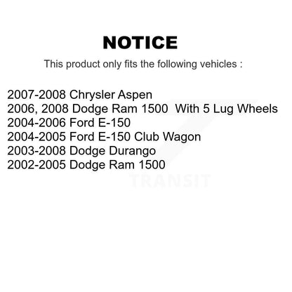 Sabot de frein de stationnement arrière, pour Dodge Ram 1500 Durango Chrysler Aspen Ford E-150