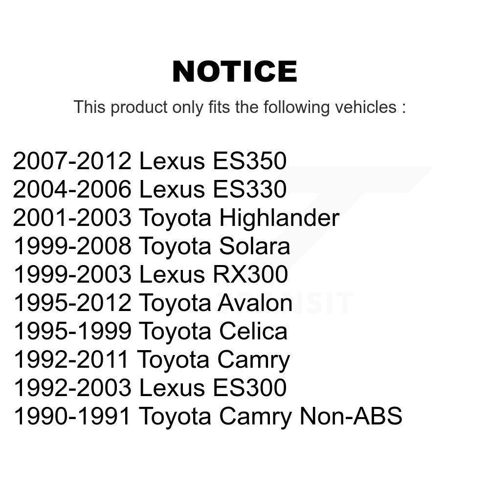 Sabot de frein de stationnement arrière, pour Toyota Camry Lexus ES350 Solara Avalon Highlander