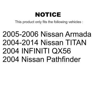 Sabot de frein de stationnement arrière, pour Nissan TITAN Pathfinder Armada INFINITI QX56 NB-868
