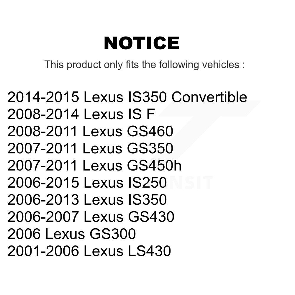 Chaussure de frein de stationnement arrière, pour Lexus IS250 IS350 GS350 LS430 GS300 IS F GS450h