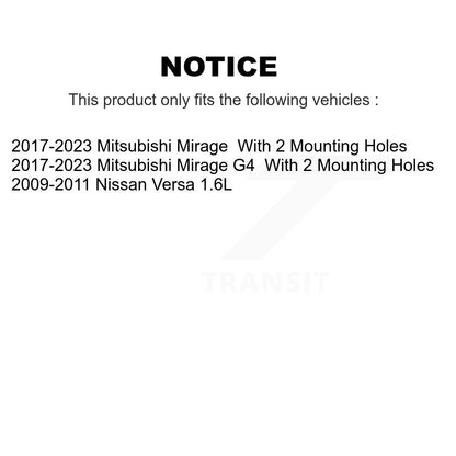 Sabot de frein à tambour arrière pour Nissan Versa Mitsubishi Mirage G4 NB-924B