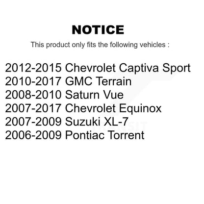 Sabot de frein de stationnement arrière, pour Chevrolet Equinox GMC Terrain Pontiac Torrent Satur