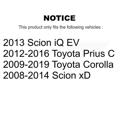 Sabot de frein à tambour arrière pour Toyota Corolla Prius C Scion xD iQ NB-945B