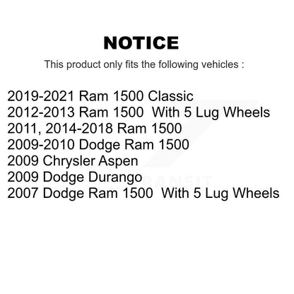 Sabot de frein de stationnement arrière pour Ram 1500 Classic Dodge Chrysler Aspen Durango