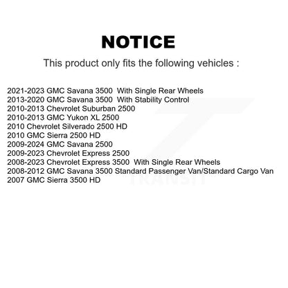 Sabot de frein de stationnement arrière, pour GMC Chevrolet Savana 2500 3500 Express Silverado HD