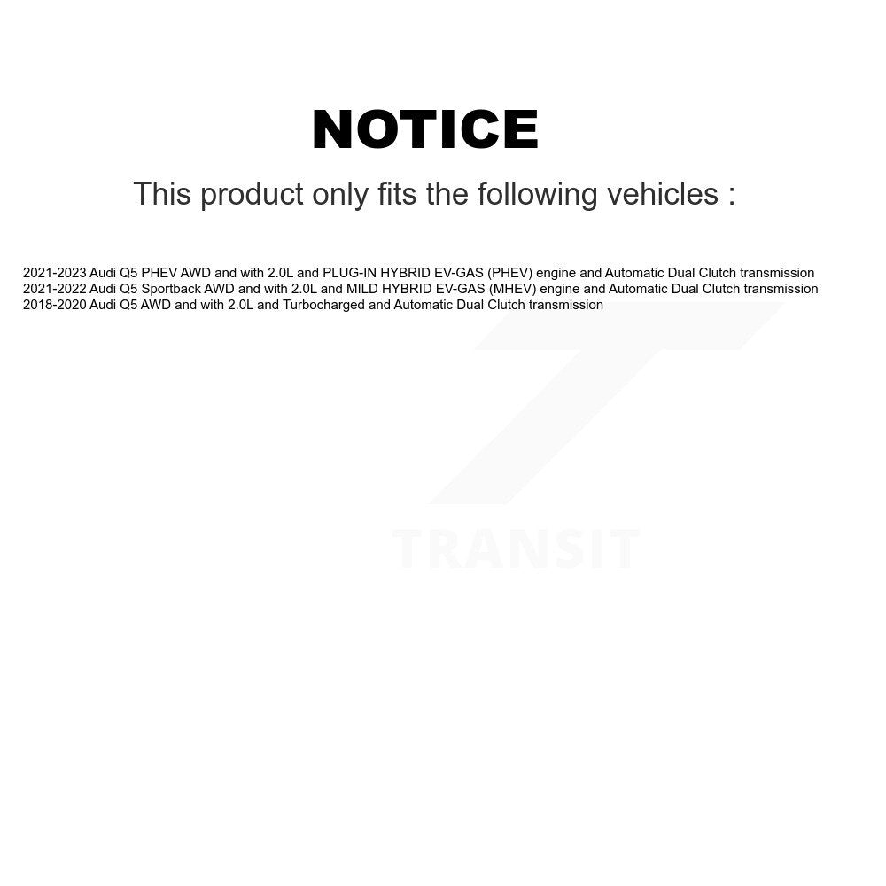 Arbre d'essieu CV avant pour Audi Q5 Sportback PHEV NCV-AD23054
