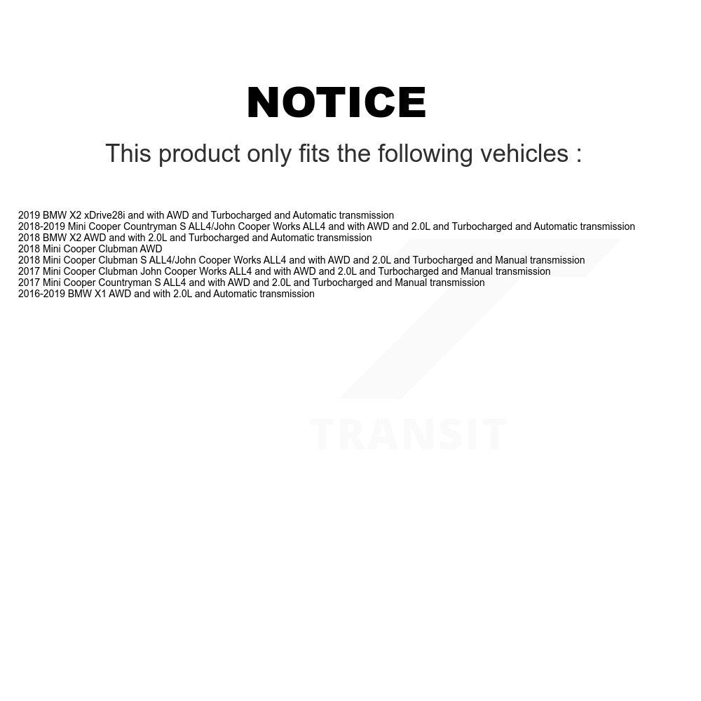 Arbre d'essieu CV avant droit, pour BMW X1 Mini Cooper Countryman X2 Clubman