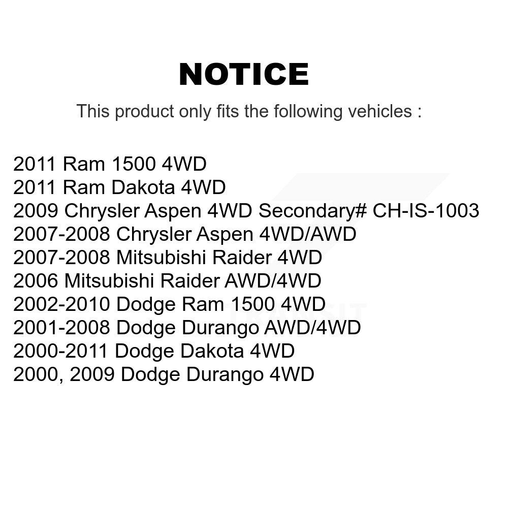 Arbre intermédiaire CV avant gauche pour Dodge Ram 1500 Dakota Durango Chrysler