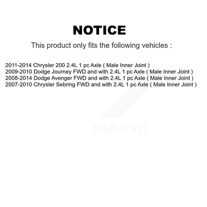 Arbre d'essieu CV avant droit, pour Dodge Chrysler Journey 200 Avenger Sebring