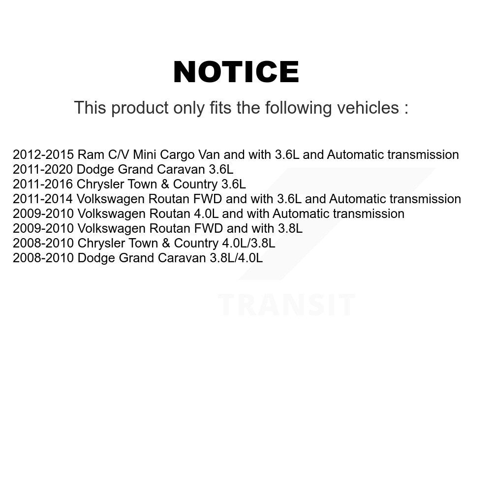 Arbre d'essieu CV avant gauche, pour Dodge Grand Caravan Chrysler Town & Country Ram C/