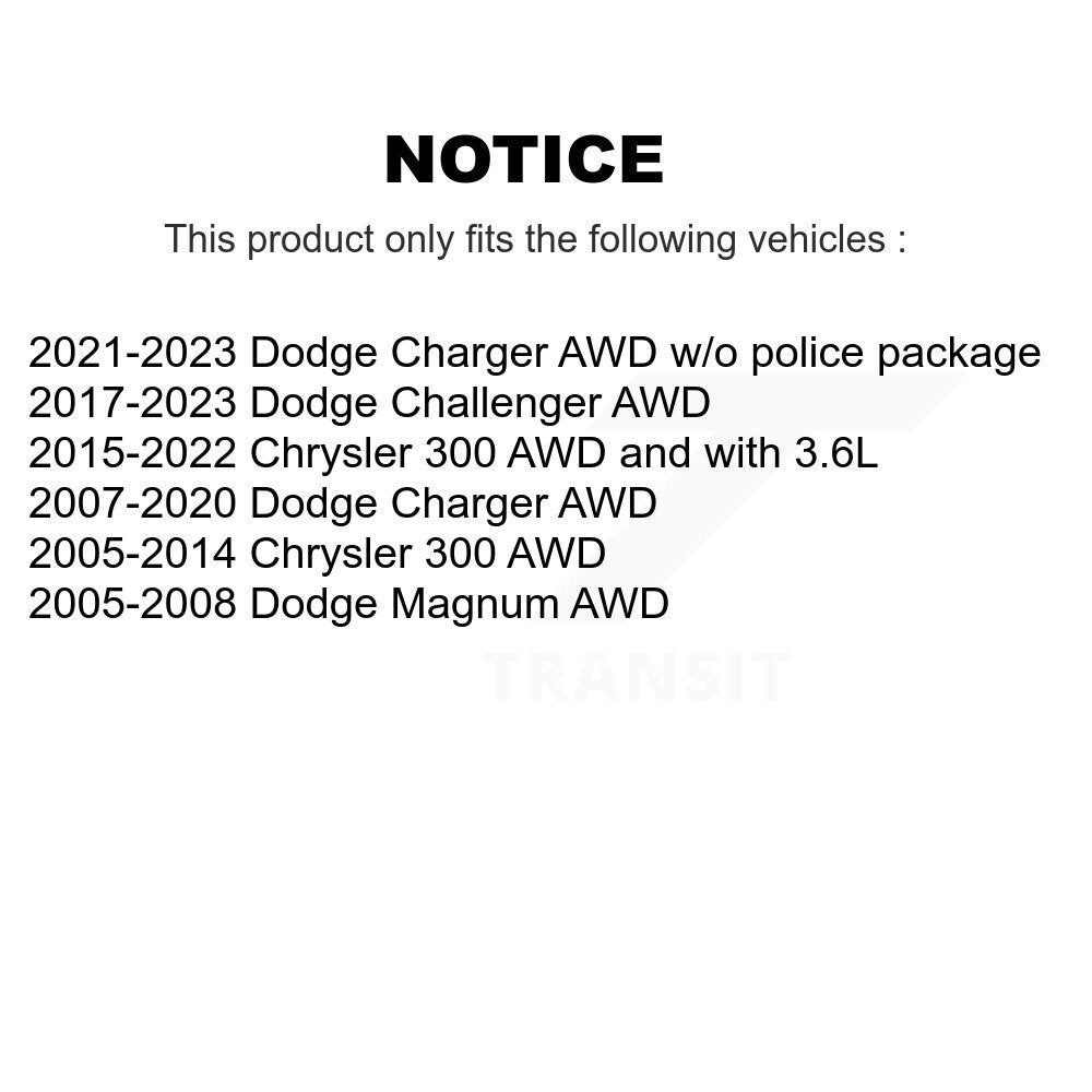 Arbre d'essieu CV avant droit pour Dodge Chrysler 300 chargeur Challenger Magnum