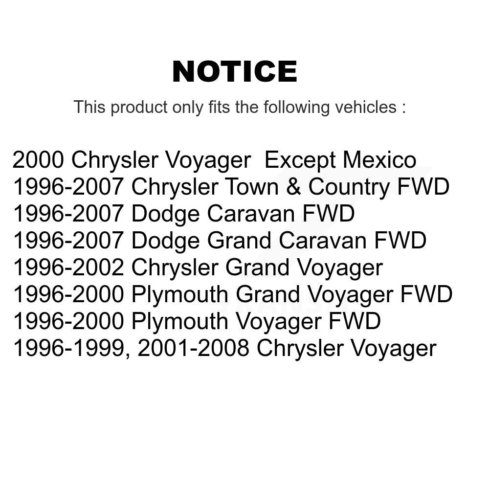 Arbre d'essieu CV avant droit pour Dodge Grand Caravan Chrysler Town & Country