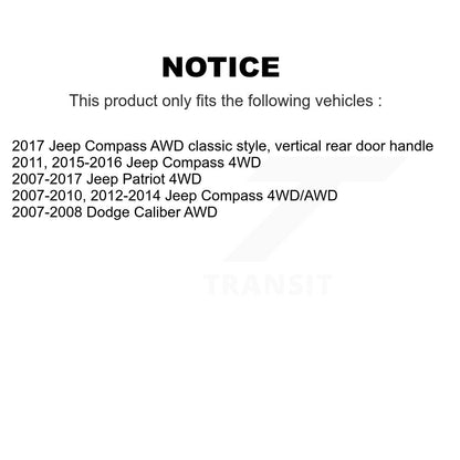 Arbre d'essieu CV arrière droit pour Jeep Patriot Compass Dodge Caliber NCV-CH12601