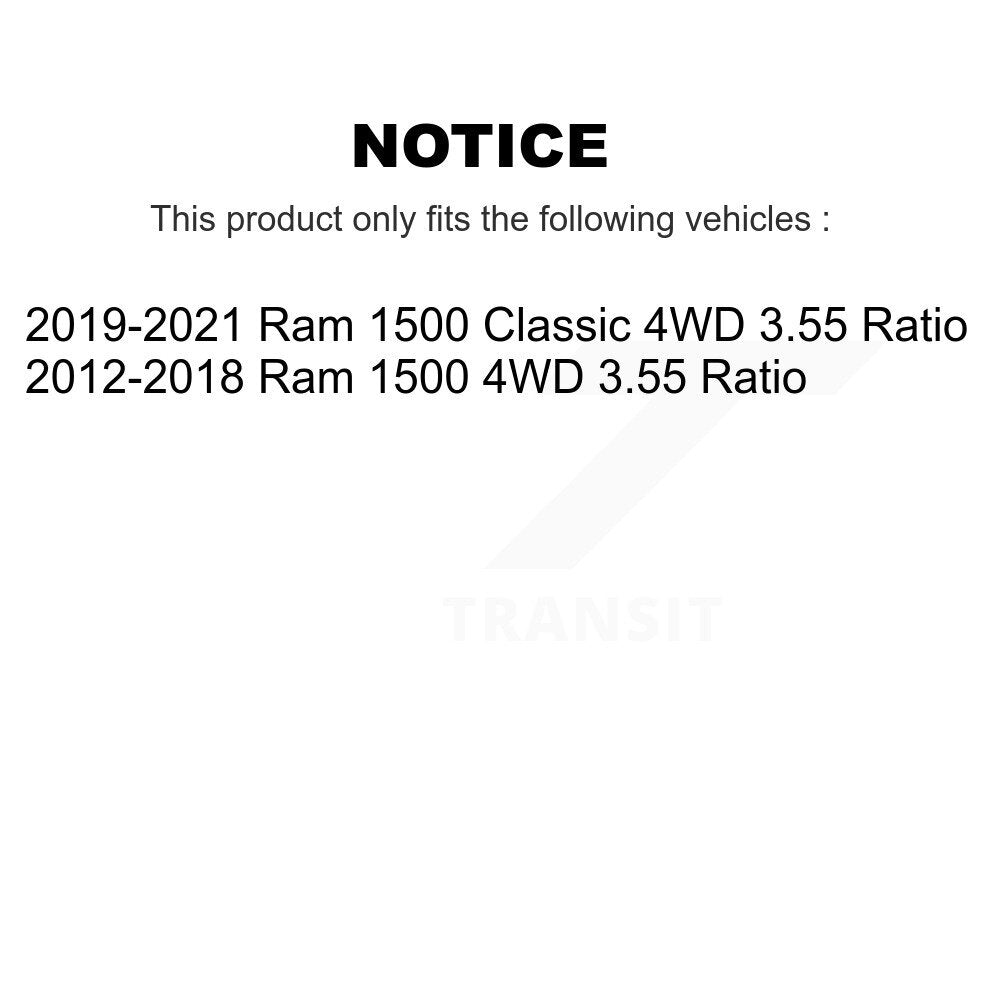 Avant droit CV Arbre intermédiaire pour Ram 1500 Classic 3,55 Rapport 4WD