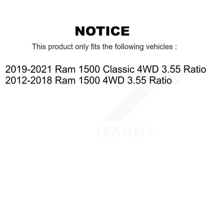 Avant droit CV Arbre intermédiaire pour Ram 1500 Classic 3,55 Rapport 4WD