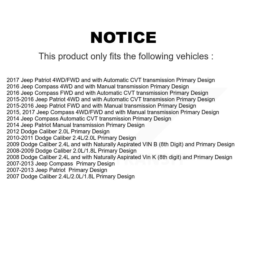Arbre d'essieu CV avant gauche pour Jeep Patriot Compass Dodge Caliber NCV-CH82017