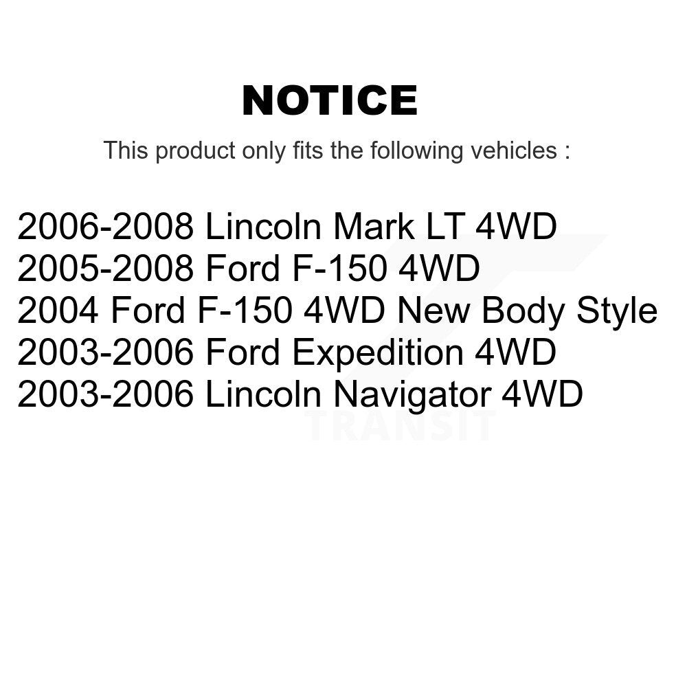 Arbre d'essieu avant CV pour Ford F-150 Lincoln Expedition Mark LT Navigator 4WD