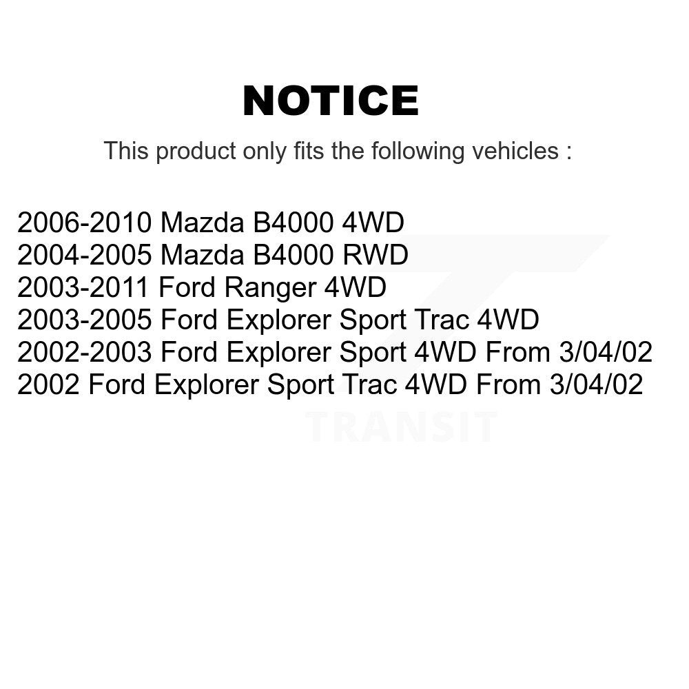 Arbre d'essieu CV avant gauche, pour Ford Ranger Mazda B4000 Explorer Sport Trac