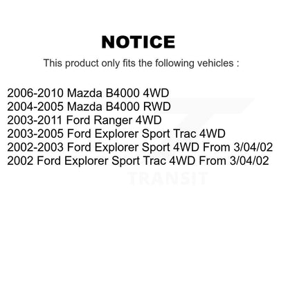 Arbre d'essieu CV avant gauche, pour Ford Ranger Mazda B4000 Explorer Sport Trac