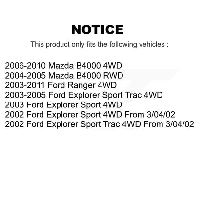 Arbre d'essieu CV avant droit, pour Ford Ranger Mazda B4000 Explorer Sport Trac