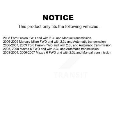 Arbre d'essieu CV avant droit, pour Ford Fusion Mazda 6 Mercury Milan NCV-FD47566