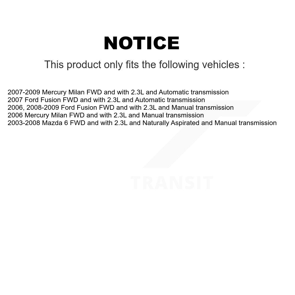 Arbre d'essieu CV avant gauche pour Ford Fusion Mazda 6 Mercury Milan NCV-FD47569