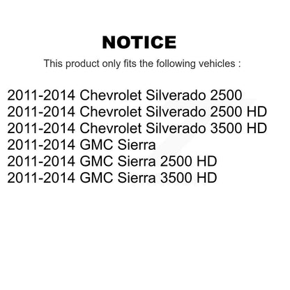 Arbre d'essieu avant CV pour GMC Chevrolet Sierra 2011 HD Silverado 2014 2500 3500