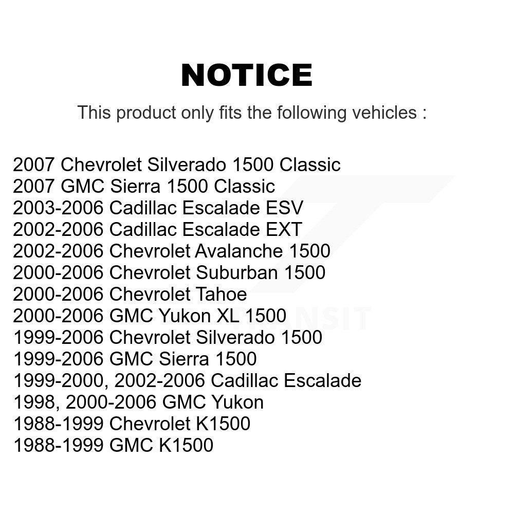 Arbre d'essieu CV avant, pour Chevrolet GMC Silverado 1500 Sierra K1500 Avalanche XL