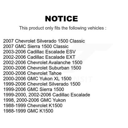 Arbre d'essieu CV avant, pour Chevrolet GMC Silverado 1500 Sierra K1500 Avalanche XL