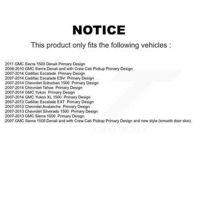 Arbre d'essieu avant CV pour Chevrolet GMC Sierra 1500 Silverado Avalanche Cadillac