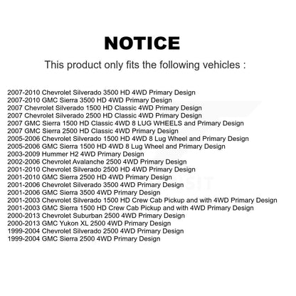 Arbre d'essieu avant CV, pour Chevrolet GMC Sierra 2500 HD Silverado 3500 Classic H2