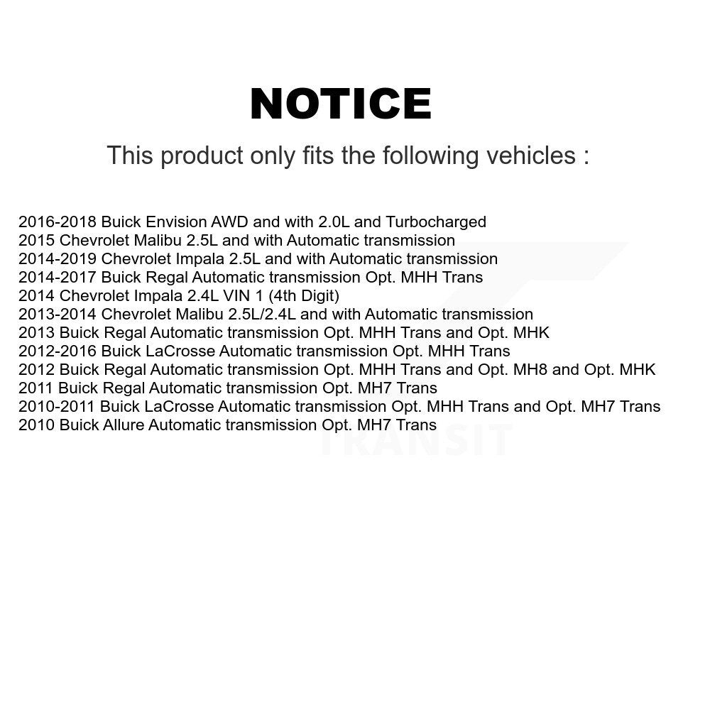 Arbre d'essieu CV avant gauche, pour Chevrolet Buick Malibu Impala crosse Regal Allur