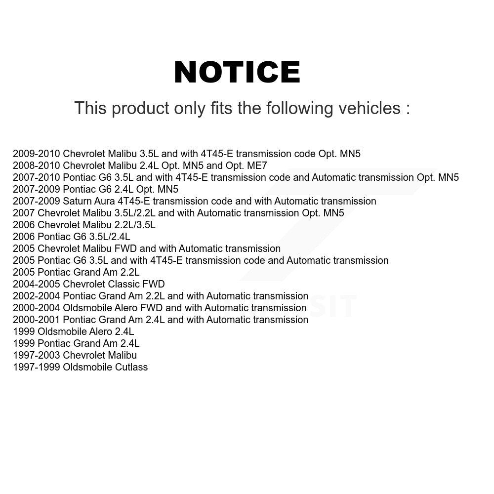 Arbre d'essieu CV avant, pour Chevrolet Malibu Pontiac G6 Grand Am Oldsmobile Alero