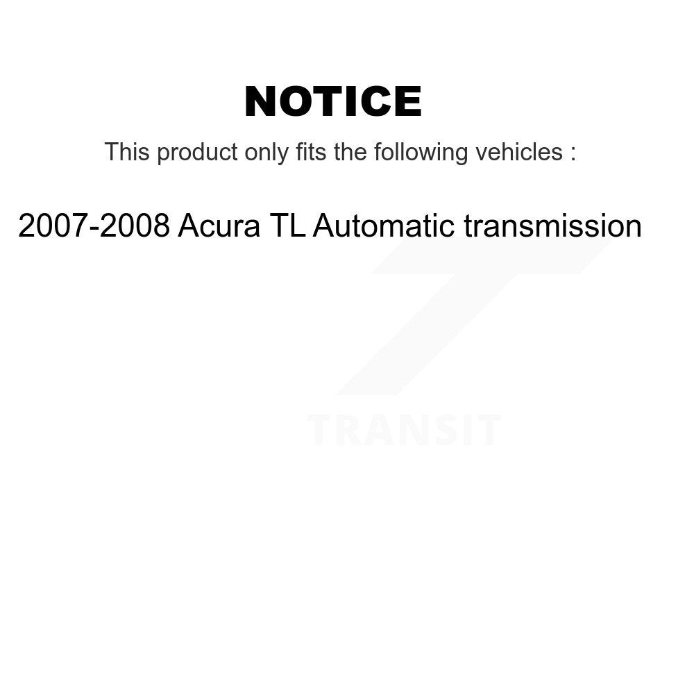 Arbre d'essieu CV avant gauche pour transmission automatique Acura TL 2007 – 2008