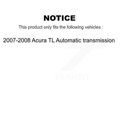 Arbre d'essieu CV avant gauche pour transmission automatique Acura TL 2007 – 2008