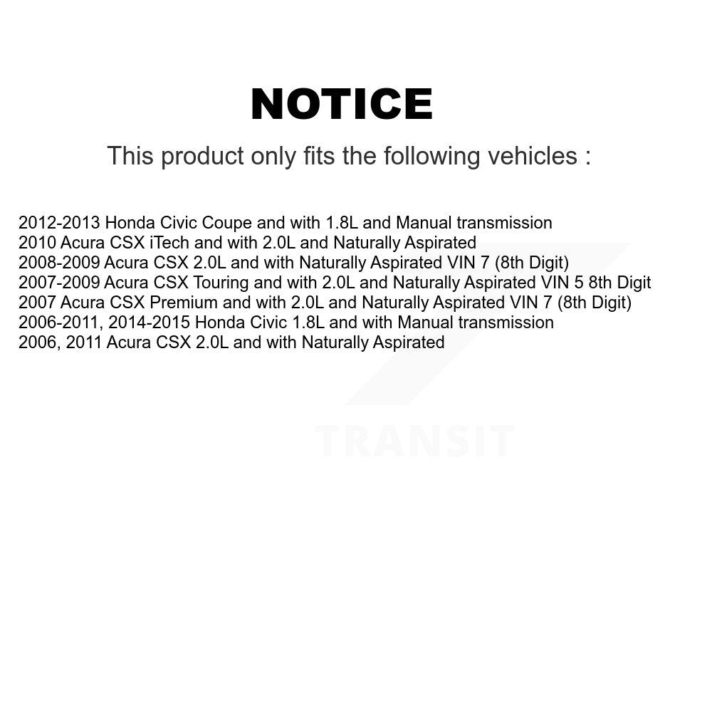 Arbre d'essieu CV avant droit pour Honda Civic Acura CSX NCV-HO36571