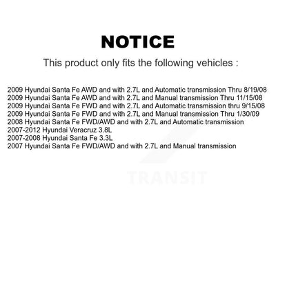 Arbre d'essieu CV avant droit pour Hyundai Santa Fe Veracruz NCV-HY37504