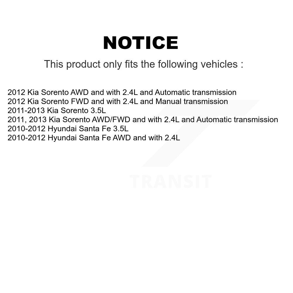Arbre d'essieu CV avant droit, pour Hyundai Santa Fe Kia Sorento NCV-HY37577