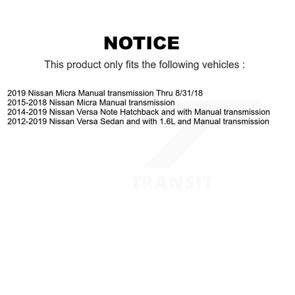 Arbre d'essieu CV avant droit pour Nissan Micra Versa Note NCV-NI53120