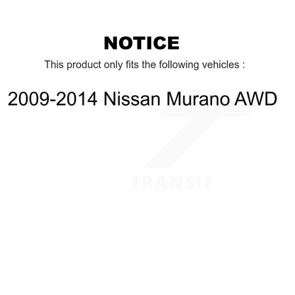 Arbre d'essieu CV avant droit pour Nissan Murano AWD 2009-2014 NCV-NI53994