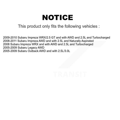 Arbre d'essieu CV avant pour Subaru Impreza Outback Legacy NCV-SB66002