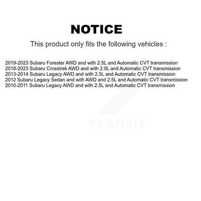 Arbre d'essieu CV arrière pour Subaru Crosstrek Forester Legacy NCV-SB66010