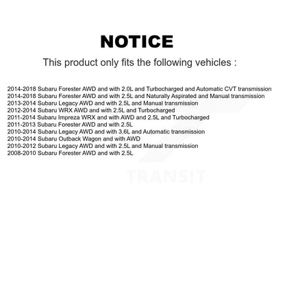 Arbre d'essieu CV arrière pour Subaru Forester Impreza Outback Legacy WRX NCV-SB66021