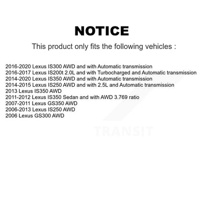 Arbre d'essieu CV avant gauche, pour Lexus IS250 IS300 IS350 GS350 GS300 IS200t
