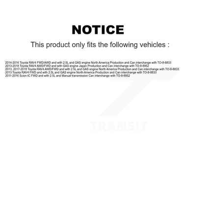 Arbre d'essieu CV avant gauche pour Toyota RAV4 Scion tC NCV-TO69069